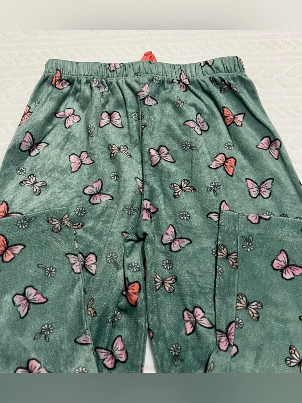 💗 Wonder Nation‎ - Girls Green Butterfly Print Pajama Bottoms